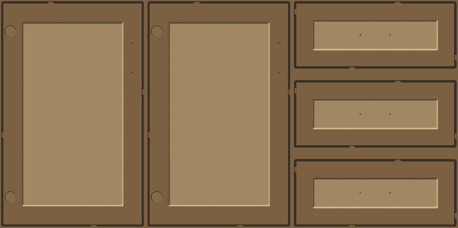 Cabinet doors with hinge cups (MDF)